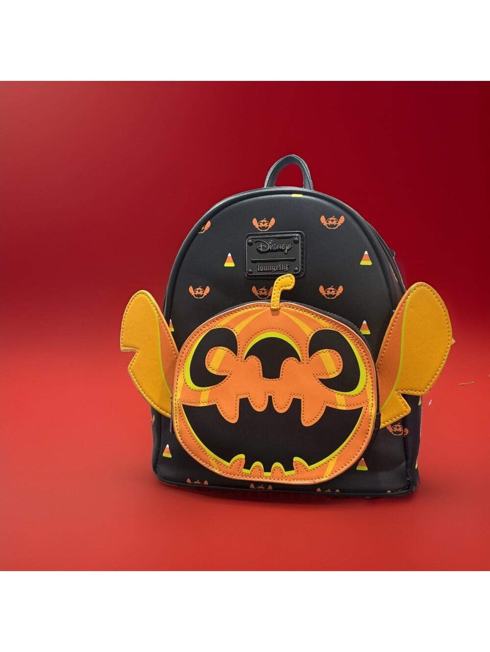 Loungefly Disney Stitch Halloween Pumpkin Jack-O-Lantern Backpack NWT